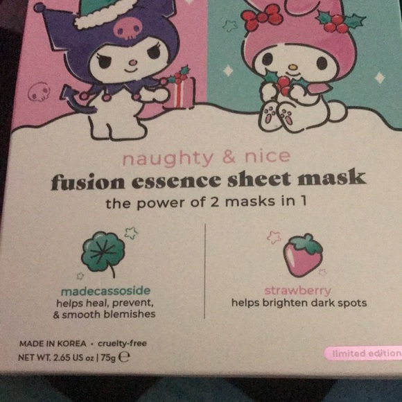 ✨🆕BNIP!Crème Shop x My Melody & Kuromi 3 set of Sheet Masks!BN 2023!SEALED!💜 - Picture 4 of 8